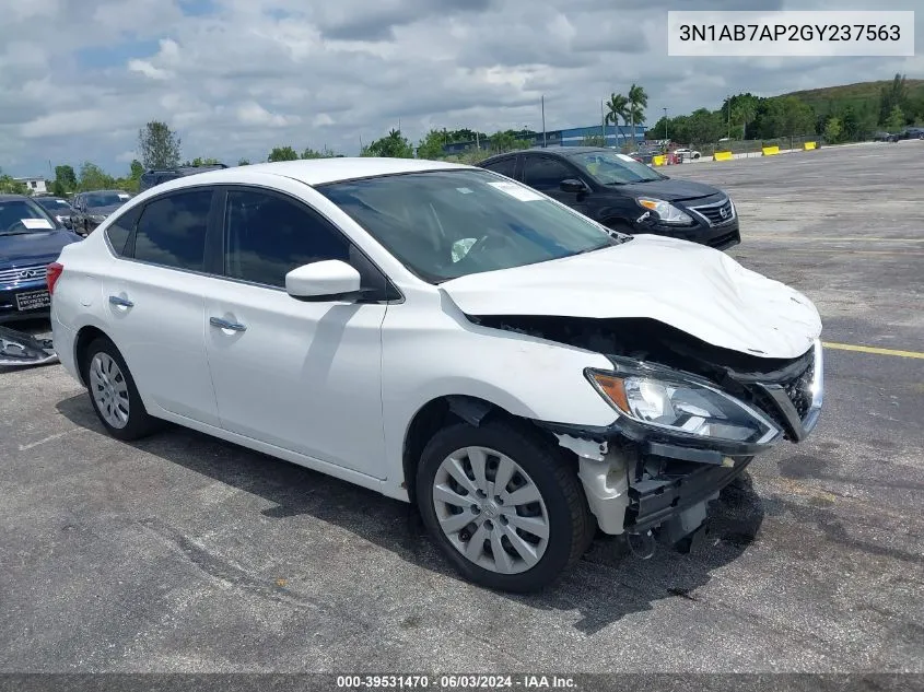 3N1AB7AP2GY237563 2016 Nissan Sentra Fe+ S/S/Sl/Sr/Sv