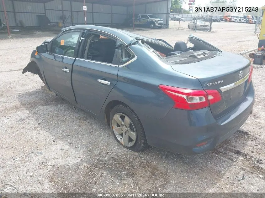 3N1AB7AP5GY215248 2016 Nissan Sentra Fe+ S/S/Sl/Sr/Sv