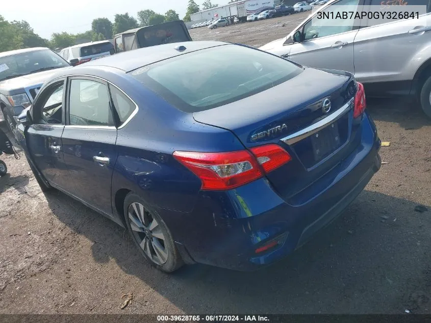 2016 Nissan Sentra Sl VIN: 3N1AB7AP0GY326841 Lot: 40433393