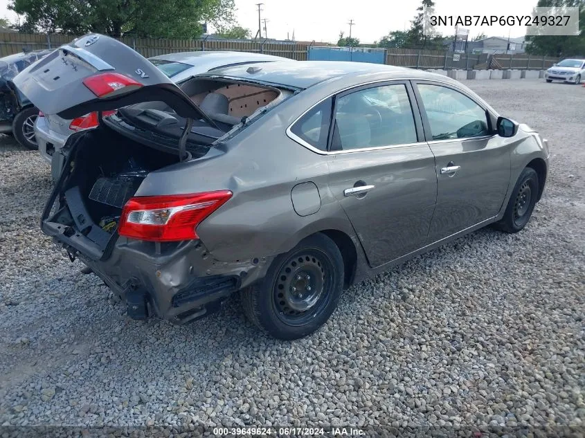 3N1AB7AP6GY249327 2016 Nissan Sentra Sv