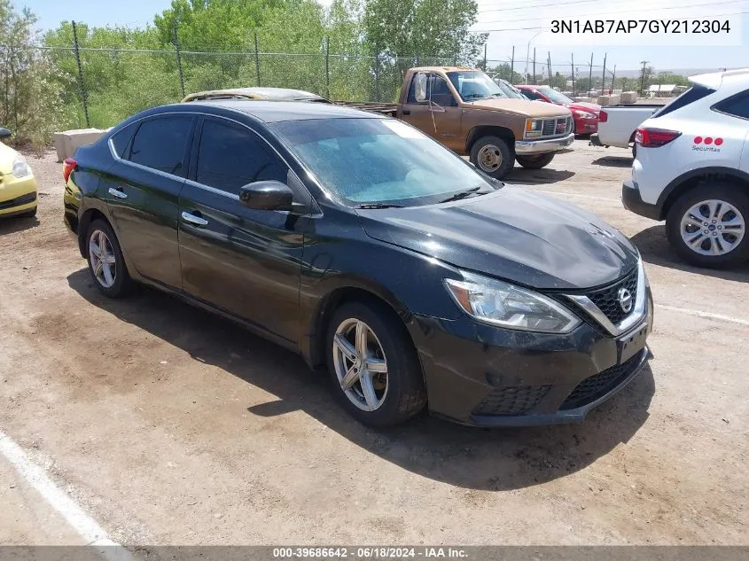 2016 Nissan Sentra Sv VIN: 3N1AB7AP7GY212304 Lot: 39686642