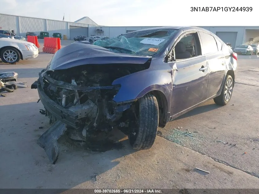 3N1AB7AP1GY244939 2016 Nissan Sentra S/Sv/Sr/Sl