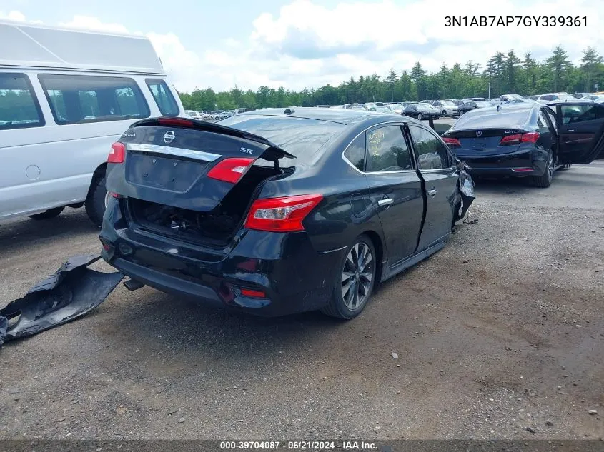 2016 Nissan Sentra Sr VIN: 3N1AB7AP7GY339361 Lot: 39704087