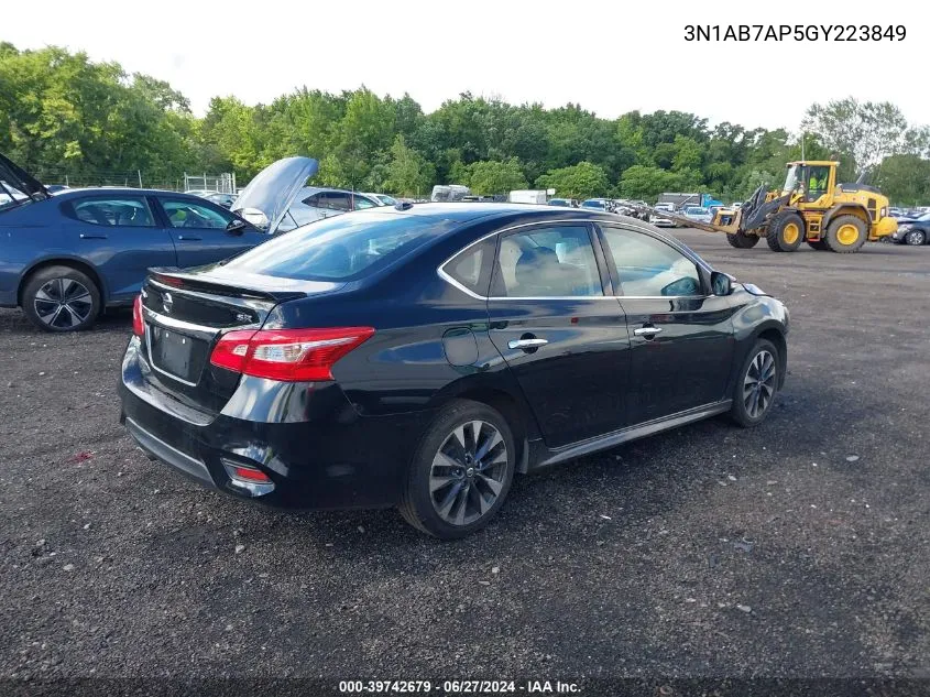 3N1AB7AP5GY223849 2016 Nissan Sentra Sr