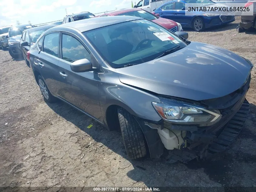 2016 Nissan Sentra Sv VIN: 3N1AB7APXGL684526 Lot: 39777977