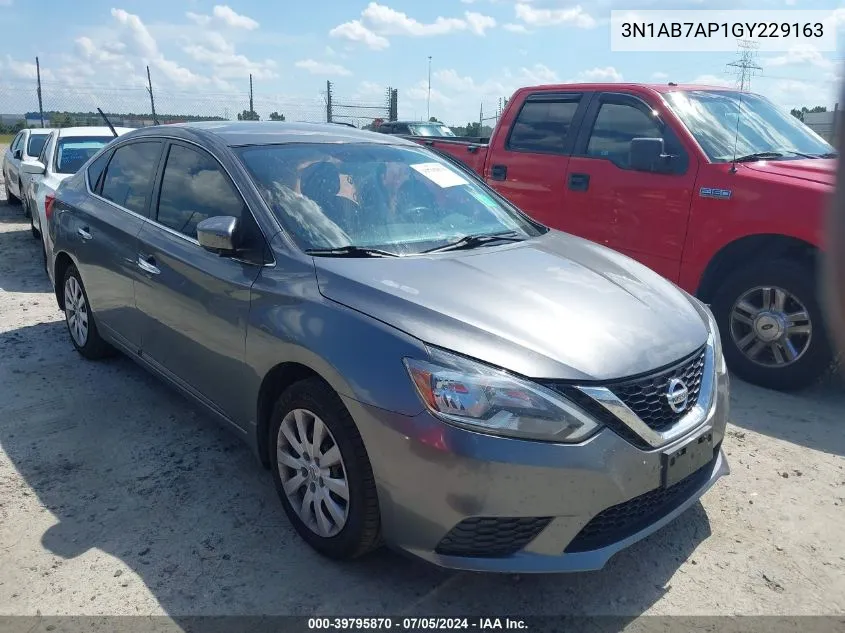 2016 Nissan Sentra Sv VIN: 3N1AB7AP1GY229163 Lot: 39795870