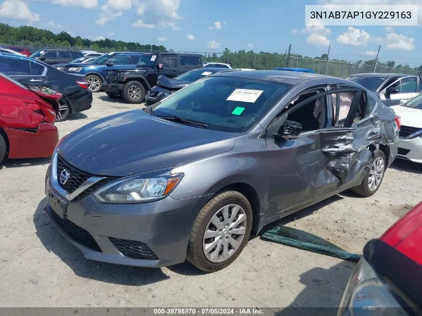 2016 Nissan Sentra Sv VIN: 3N1AB7AP1GY229163 Lot: 39795870