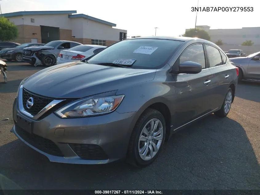 3N1AB7AP0GY279553 2016 Nissan Sentra S