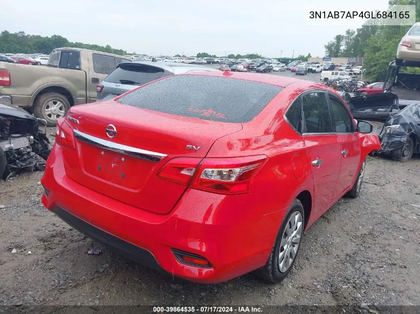 3N1AB7AP4GL684165 2016 Nissan Sentra Sv