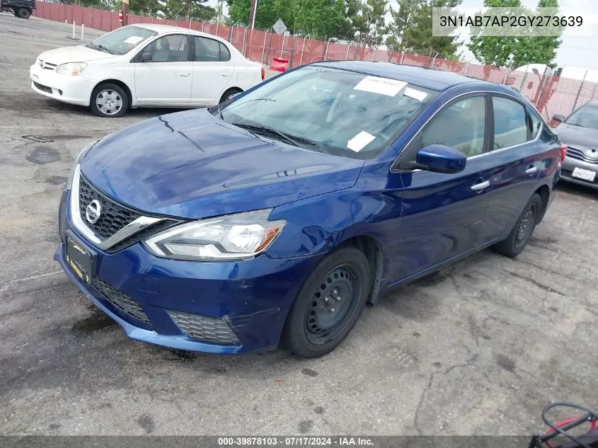 3N1AB7AP2GY273639 2016 Nissan Sentra S