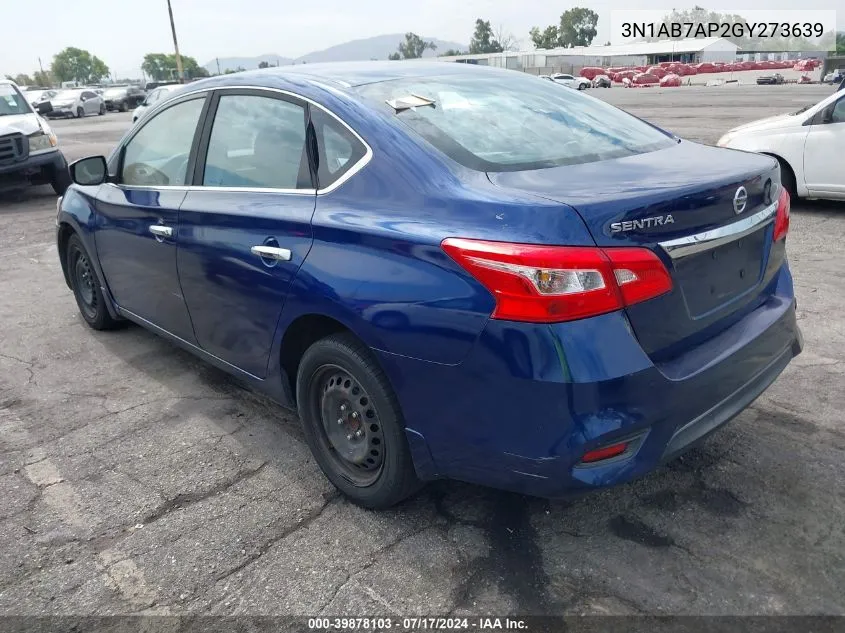 3N1AB7AP2GY273639 2016 Nissan Sentra S