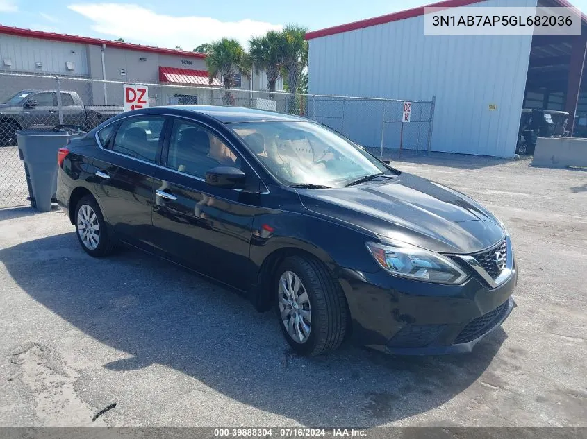 2016 Nissan Sentra Sv VIN: 3N1AB7AP5GL682036 Lot: 39888304