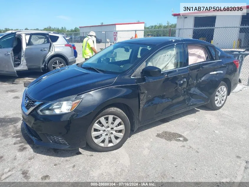 2016 Nissan Sentra Sv VIN: 3N1AB7AP5GL682036 Lot: 39888304