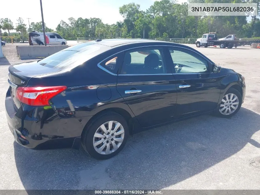 2016 Nissan Sentra Sv VIN: 3N1AB7AP5GL682036 Lot: 39888304