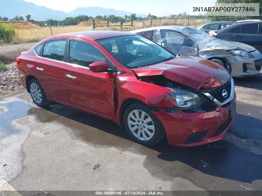 2016 Nissan Sentra Sv VIN: 3N1AB7AP0GY277446 Lot: 39890146