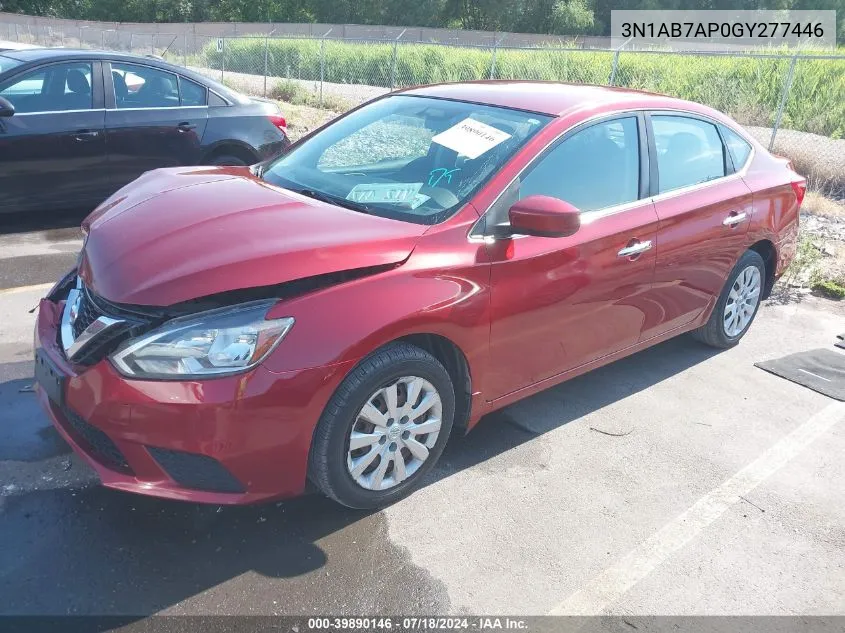 2016 Nissan Sentra Sv VIN: 3N1AB7AP0GY277446 Lot: 39890146