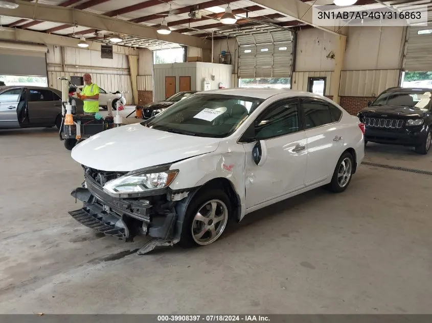 3N1AB7AP4GY316863 2016 Nissan Sentra Sv