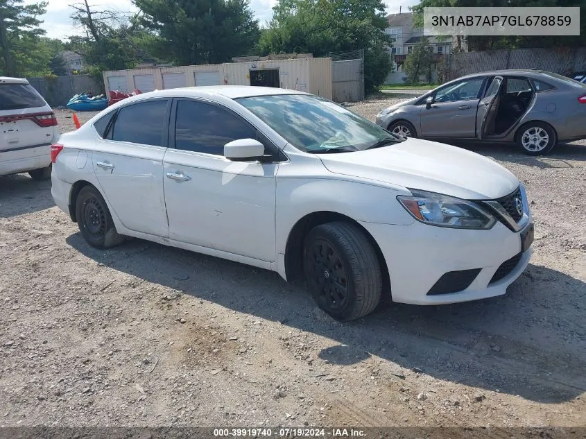 2016 Nissan Sentra Sv VIN: 3N1AB7AP7GL678859 Lot: 39919740