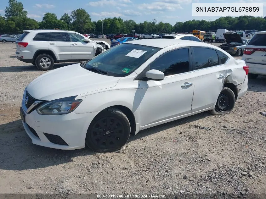 3N1AB7AP7GL678859 2016 Nissan Sentra Sv