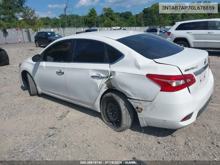 3N1AB7AP7GL678859 2016 Nissan Sentra Sv