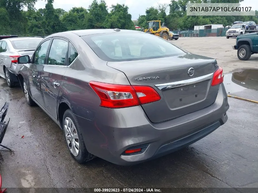 3N1AB7AP1GL640107 2016 Nissan Sentra Fe+ S/S/Sl/Sr/Sv