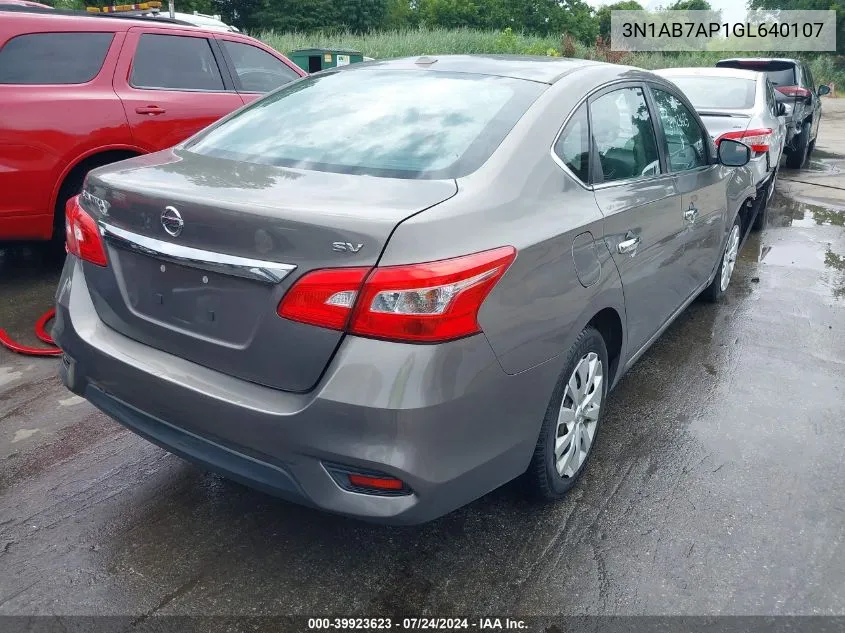 2016 Nissan Sentra Fe+ S/S/Sl/Sr/Sv VIN: 3N1AB7AP1GL640107 Lot: 39923623