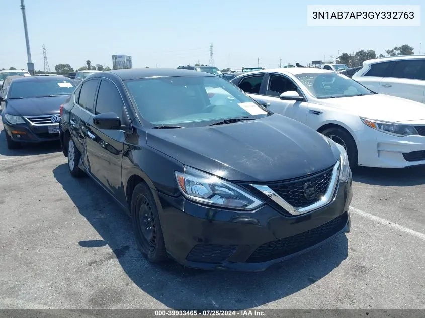 3N1AB7AP3GY332763 2016 Nissan Sentra S/Sv/Sr/Sl