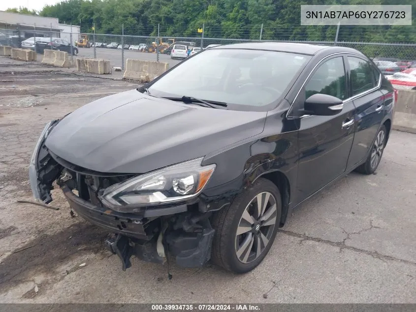 2016 Nissan Sentra Sl VIN: 3N1AB7AP6GY276723 Lot: 39934735