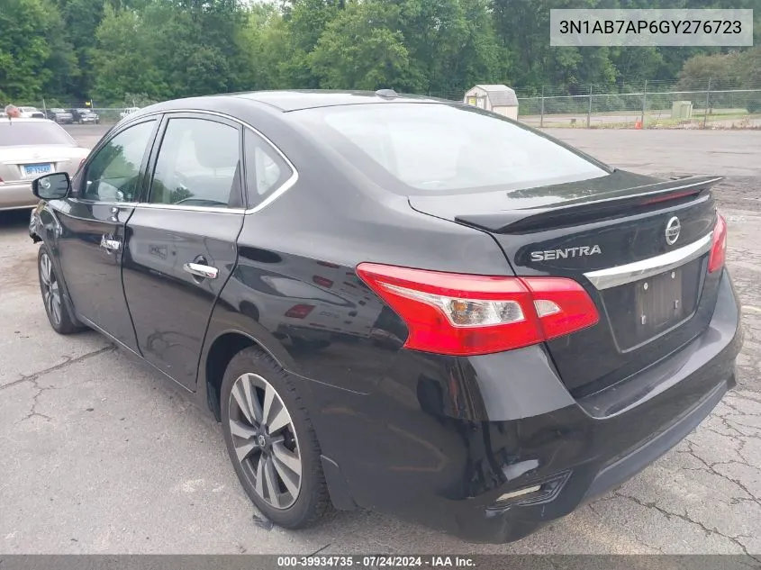 2016 Nissan Sentra Sl VIN: 3N1AB7AP6GY276723 Lot: 39934735