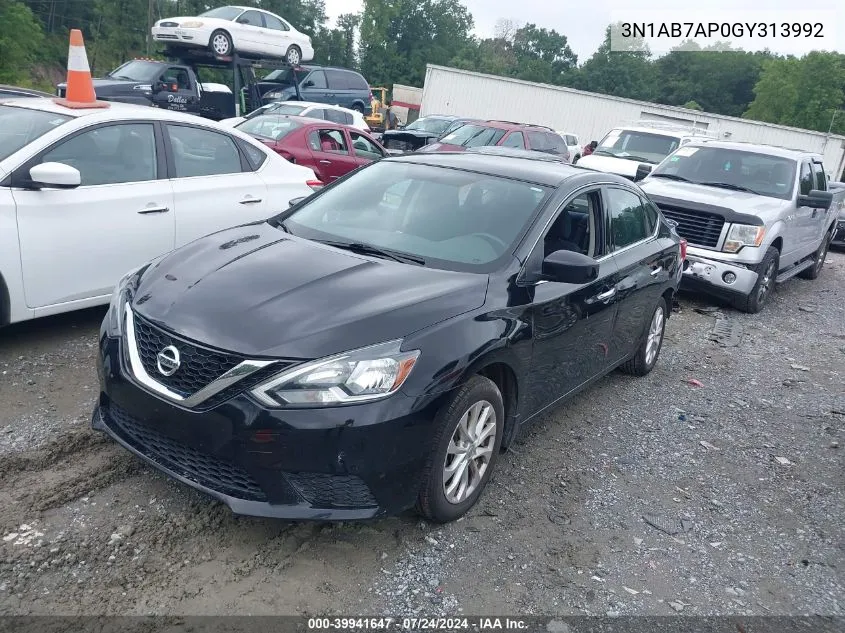 2016 Nissan Sentra Sv VIN: 3N1AB7AP0GY313992 Lot: 39941647