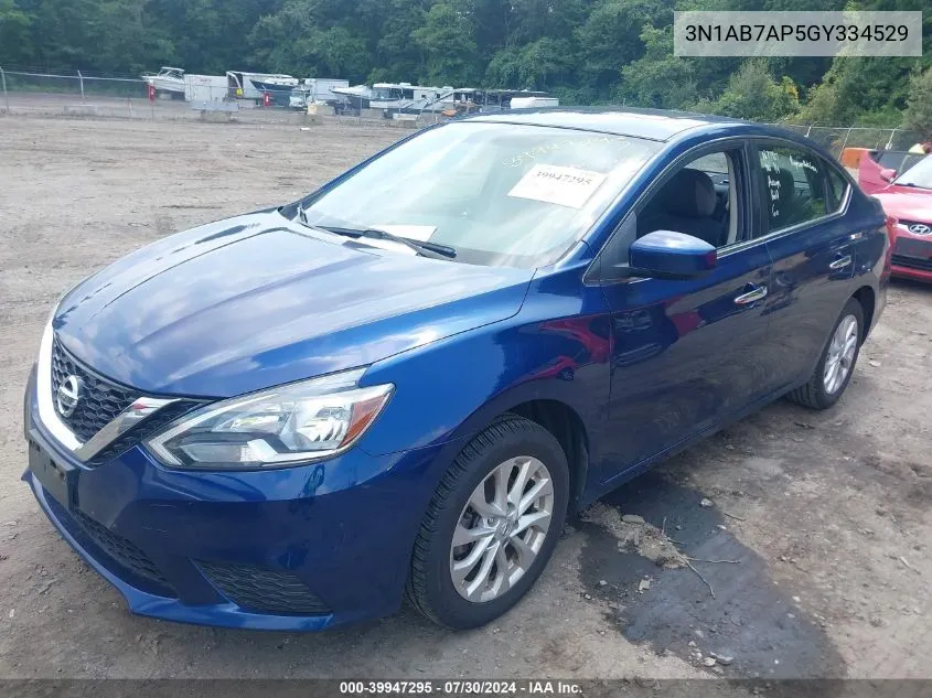 2016 Nissan Sentra Sv VIN: 3N1AB7AP5GY334529 Lot: 39947295