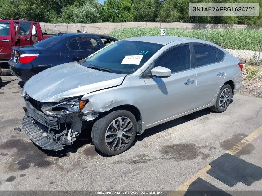 3N1AB7AP8GL684721 2016 Nissan Sentra S