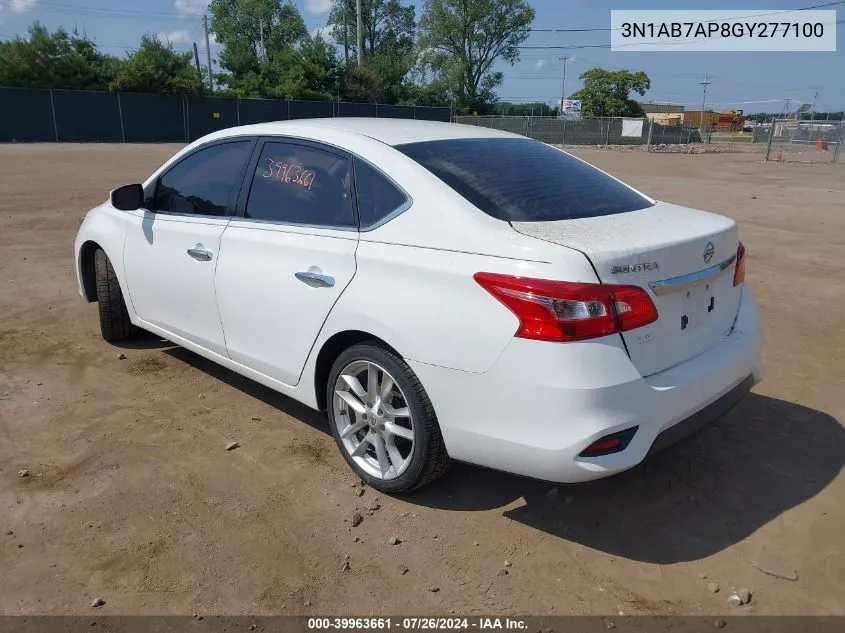 2016 Nissan Sentra Fe+ S/S/Sl/Sr/Sv VIN: 3N1AB7AP8GY277100 Lot: 39963661