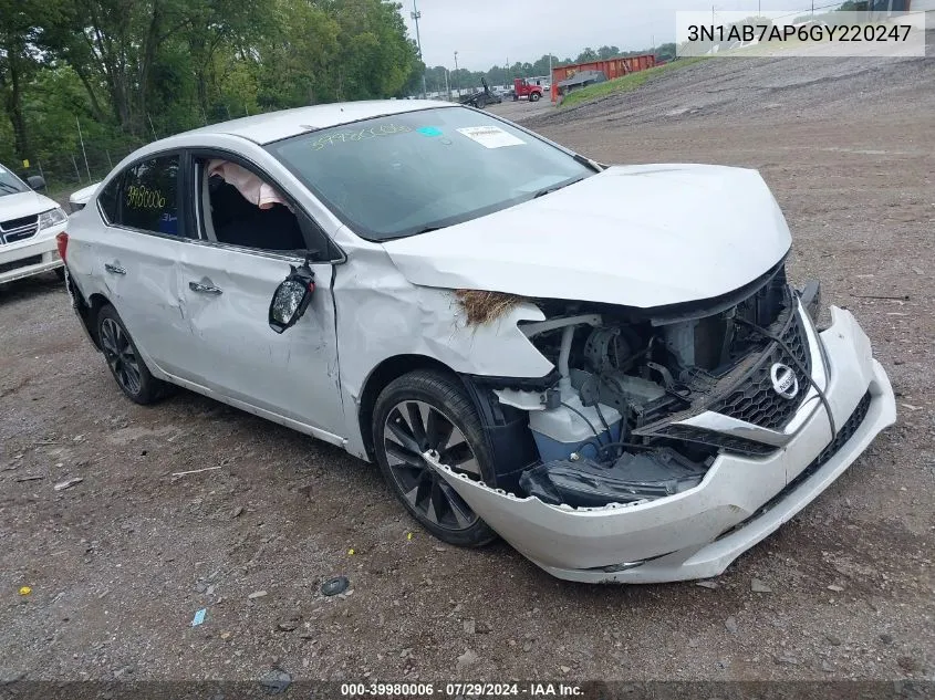 2016 Nissan Sentra Fe+ S/S/Sl/Sr/Sv VIN: 3N1AB7AP6GY220247 Lot: 39980006