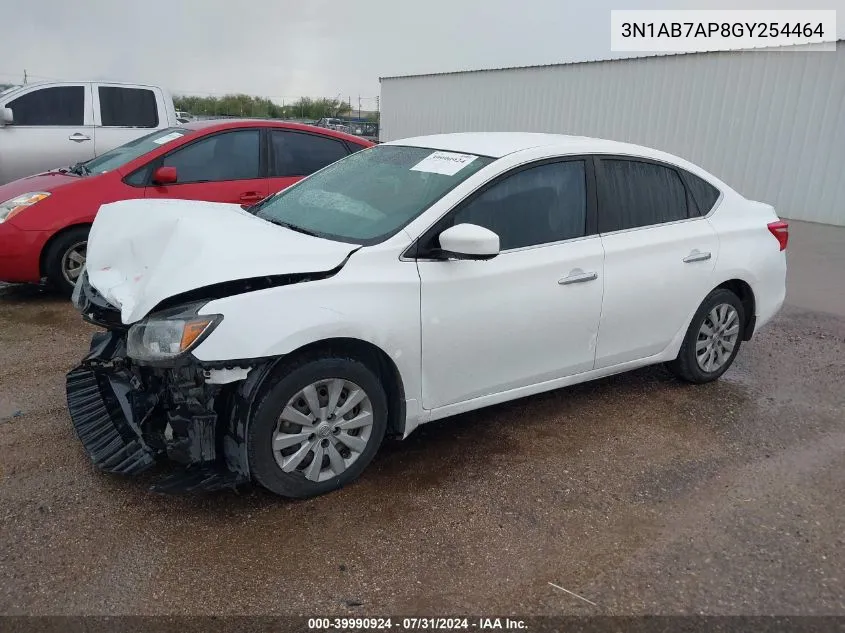 2016 Nissan Sentra S VIN: 3N1AB7AP8GY254464 Lot: 39990924