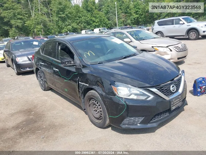 3N1AB7AP4GY323568 2016 Nissan Sentra S