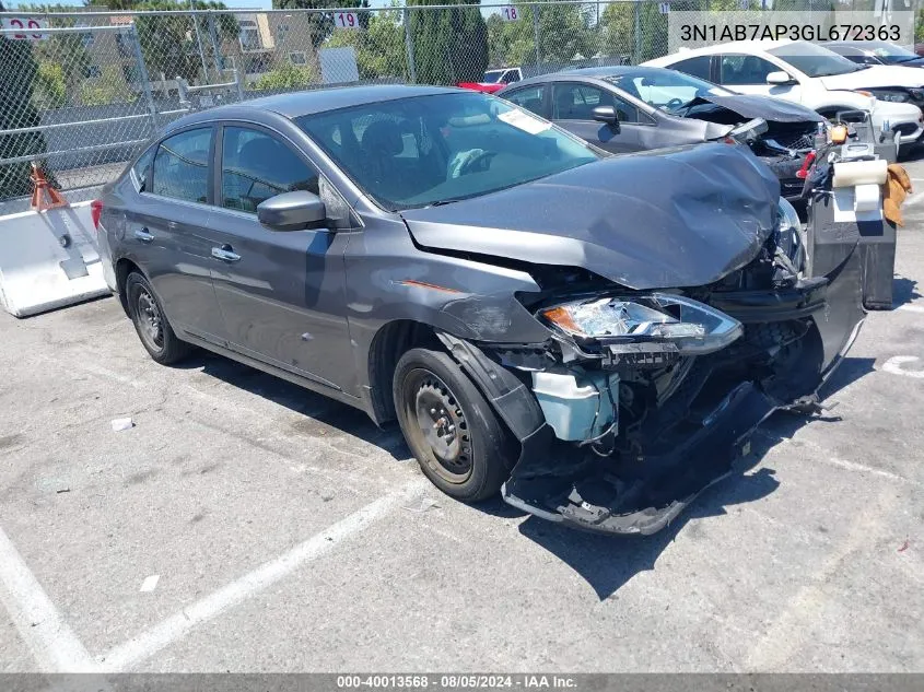 3N1AB7AP3GL672363 2016 Nissan Sentra Fe+ S/S/Sl/Sr/Sv