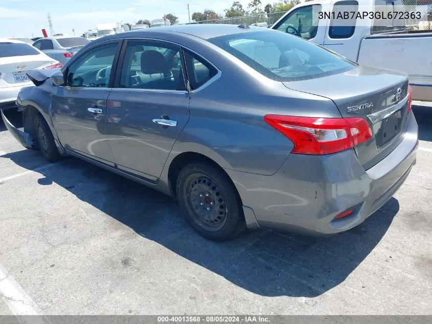 3N1AB7AP3GL672363 2016 Nissan Sentra Fe+ S/S/Sl/Sr/Sv