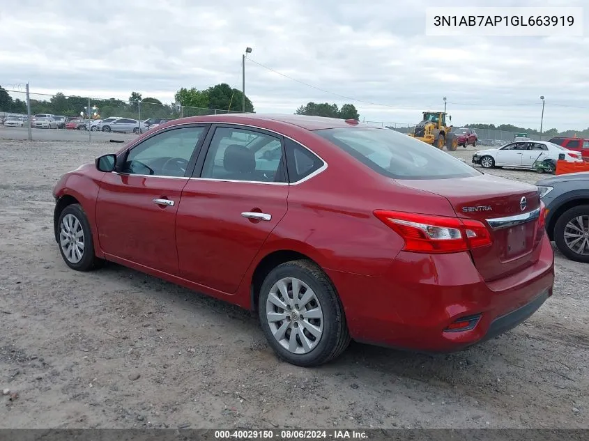 3N1AB7AP1GL663919 2016 Nissan Sentra Fe+ S/S/Sl/Sr/Sv