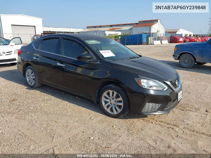 3N1AB7AP6GY239848 2016 Nissan Sentra Sv