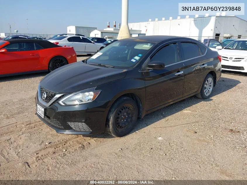 3N1AB7AP6GY239848 2016 Nissan Sentra Sv