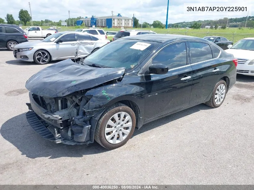 3N1AB7AP2GY225901 2016 Nissan Sentra S