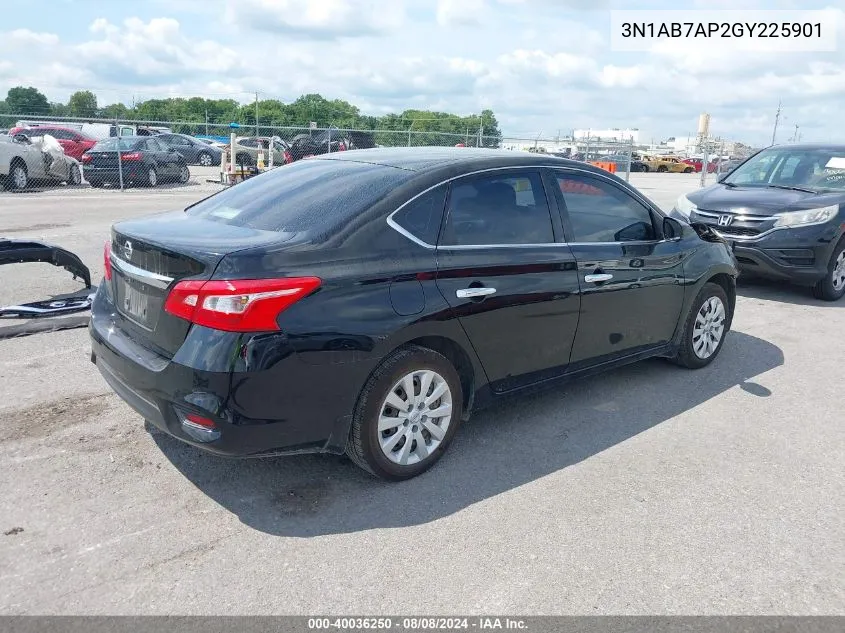 3N1AB7AP2GY225901 2016 Nissan Sentra S