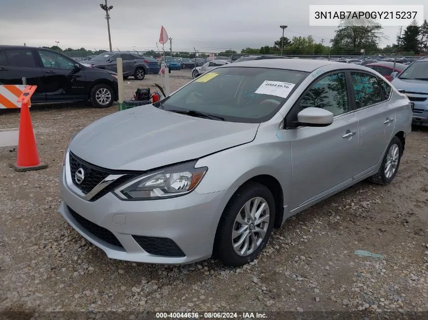 3N1AB7AP0GY215237 2016 Nissan Sentra Sv