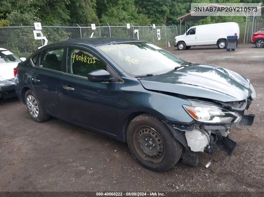 3N1AB7AP2GY210573 2016 Nissan Sentra Fe+ S/S/Sl/Sr/Sv