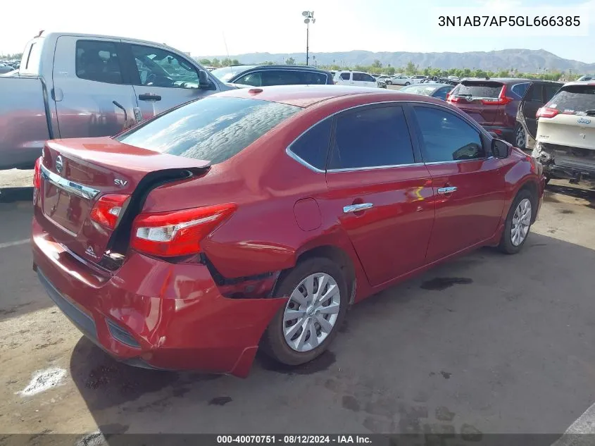 3N1AB7AP5GL666385 2016 Nissan Sentra Sv