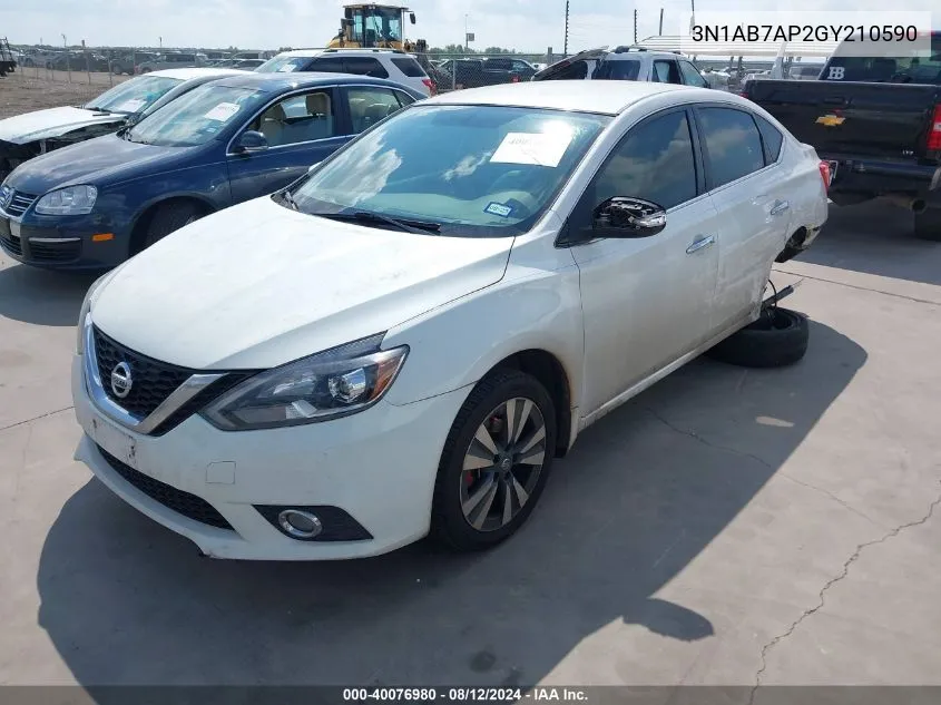 2016 Nissan Sentra Sl VIN: 3N1AB7AP2GY210590 Lot: 40076980