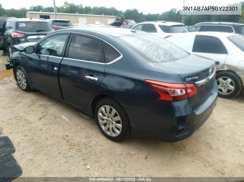 3N1AB7AP5GY22301 2016 Nissan Sentra S/Sv/Sr/Sl