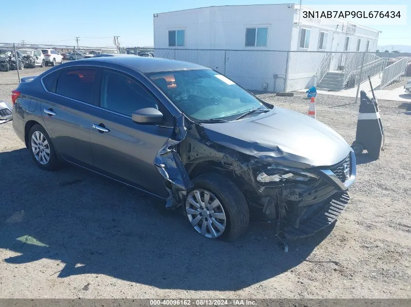 2016 Nissan Sentra Sv VIN: 3N1AB7AP9GL676434 Lot: 40096162