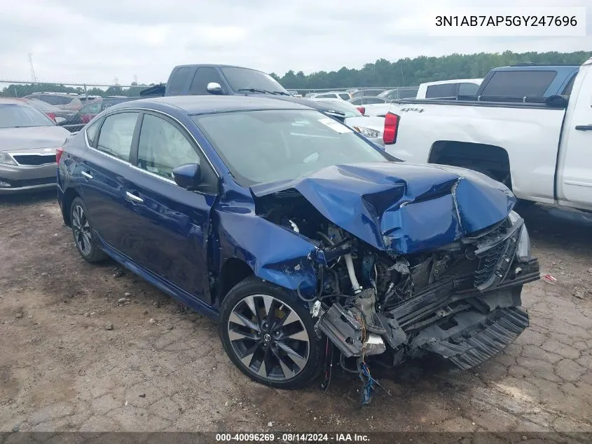 3N1AB7AP5GY247696 2016 Nissan Sentra Sr